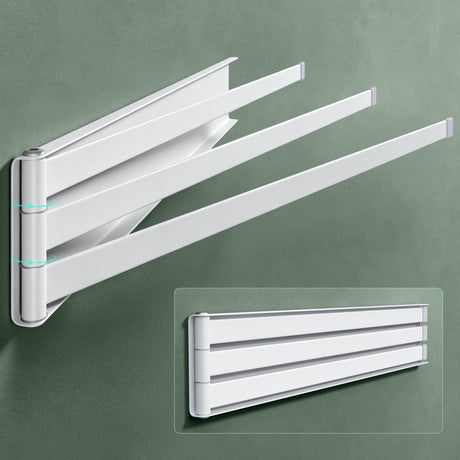 glasvilla Porte-serviettes sans perçage, orientable à 180° avec 3 bras, barre porte-serviettes autocollante ou magnétique, porte-serviettes de bain pour salle de bain et cuisine Folda-02