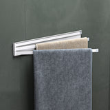 glasvolla Handtuchhalter ohne Bohren, 180° schwenkbar mit 3 Armen, Handtuchstange selbstklebend oder magnetisch, Badetuchhalter für Bad und Küche Folda-02