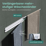 glasvolla Handtuchhalter ohne Bohren, 180° schwenkbar mit 3 Armen, Handtuchstange selbstklebend oder magnetisch, Badetuchhalter für Bad und Küche Folda-02
