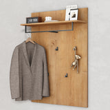 glasvilla Garderobenpaneel Wandgarderobe mit Ablage und 5 Haken Wandpaneel Hakenpaneel Garderobenhaken Garderobenboard 78x108cm Gabo-01
