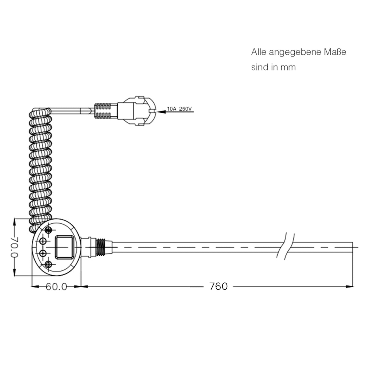 Élément chauffant Glasvilla avec thermostat, élément chauffant électrique avec écran LCD, cartouche chauffante en acier inoxydable, élément chauffant pour radiateurs de salle de bain, sèche-serviettes