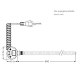 Élément chauffant Glasvilla avec thermostat, élément chauffant électrique avec écran LCD, cartouche chauffante en acier inoxydable, élément chauffant pour radiateurs de salle de bain, sèche-serviettes