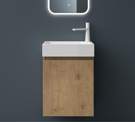 Ensemble de meubles de salle de bain Glasvilla Meubles de salle de bain composés d'un lavabo blanc et d'un meuble sous-vasque LTH : 46x26x63cm Pisa02