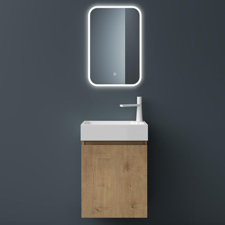Ensemble de meubles de salle de bain Glasvilla Meubles de salle de bain composés d'un lavabo blanc et d'un meuble sous-vasque LTH : 46x26x63cm Pisa02
