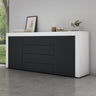 Buffet de rangement Glasvilla LTH : 167x36x70 cm avec 2 armoires et 4 tiroirs commode armoire polyvalente meuble cabinet03