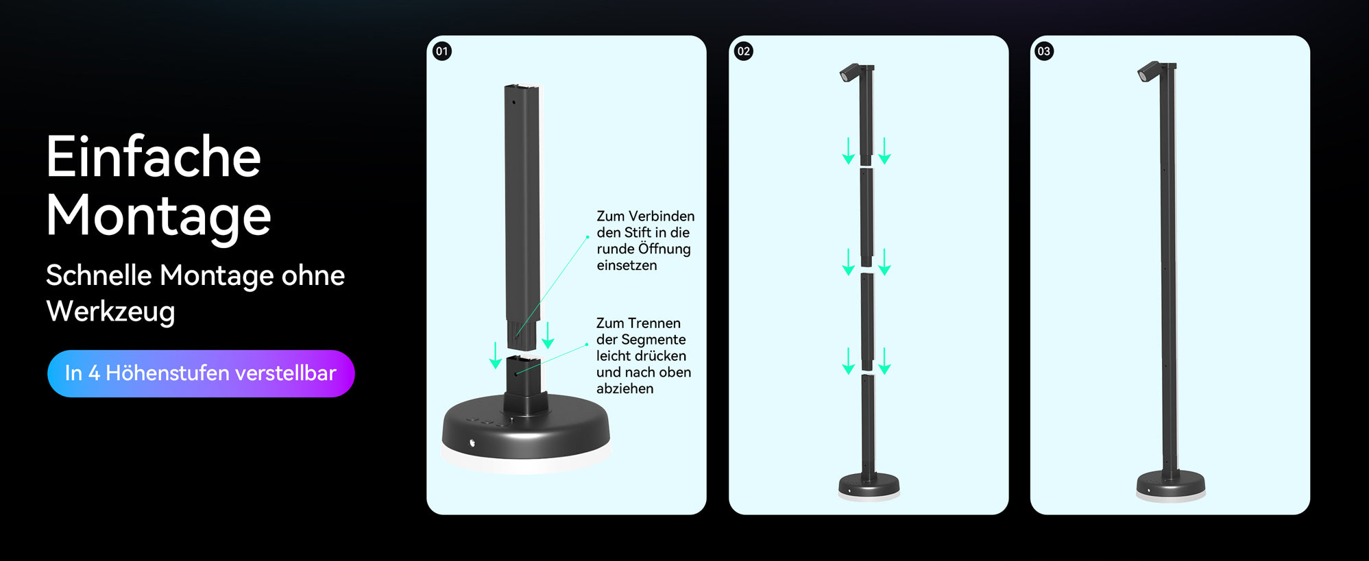 glasvilla Wohnzimmer Dimmbar mit Leselampe, RGBICWW LED Stehlampe mit Warmweiß & 16 Mio. Farben, App & Fernbedienung, 270° Licht, Musik-Sync, für Schlafzimmer Gaming, Lineora-02