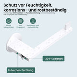 glasvilla Porta Carta Igienica in Acciaio Inossidabile 304, Portarotolo Carta Igienica Moderna per Bagno e Toilette, Lino-02+03+04