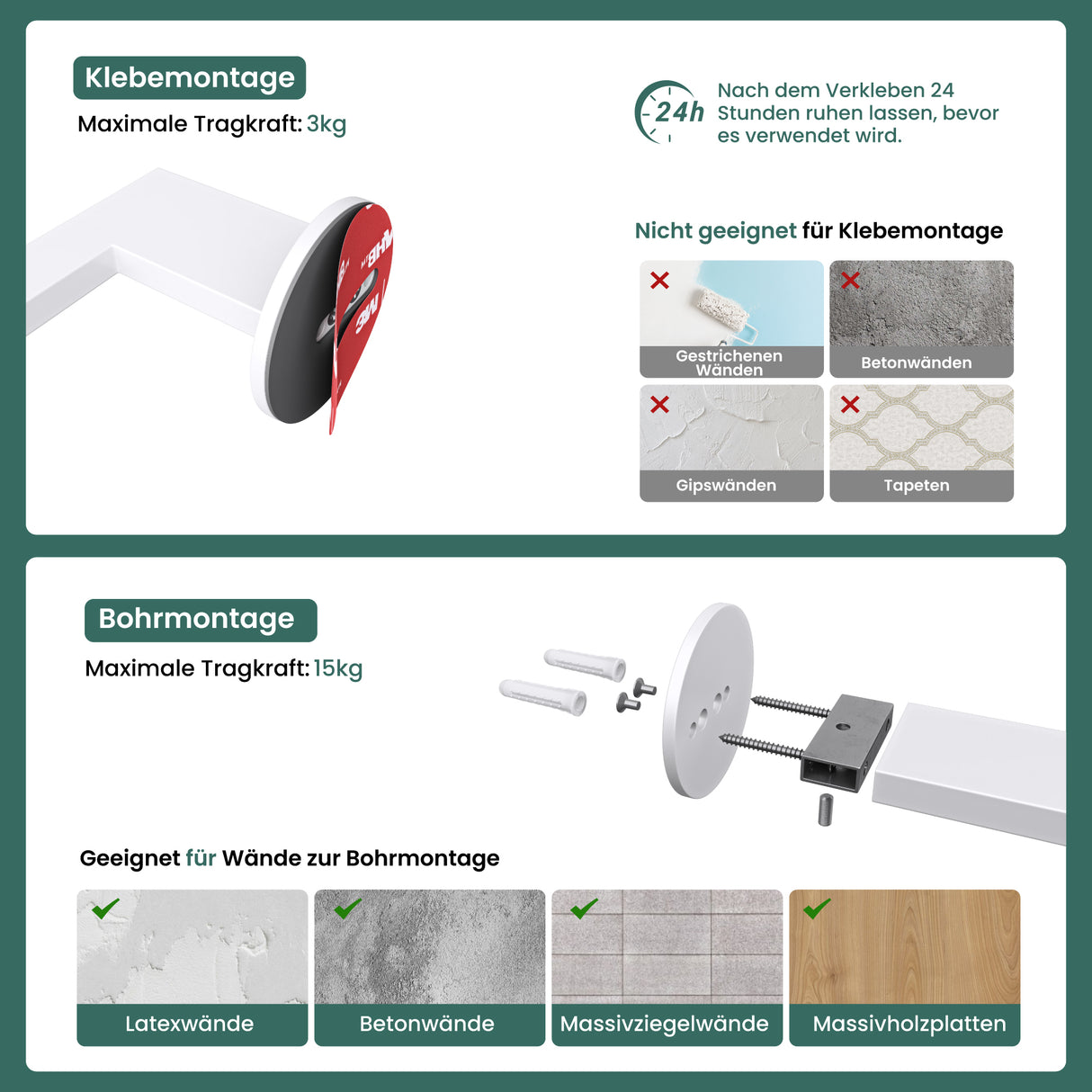 glasvilla Porta Carta Igienica in Acciaio Inossidabile 304, Portarotolo Carta Igienica Moderna per Bagno e Toilette, Lino-02+03+04