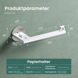 glasvilla Porta Carta Igienica in Acciaio Inossidabile 304, Portarotolo Carta Igienica Moderna per Bagno e Toilette, Lino-02+03+04