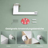 glasvilla Porta Carta Igienica in Acciaio Inossidabile 304, Portarotolo Carta Igienica Moderna per Bagno e Toilette, Lino-02+03+04