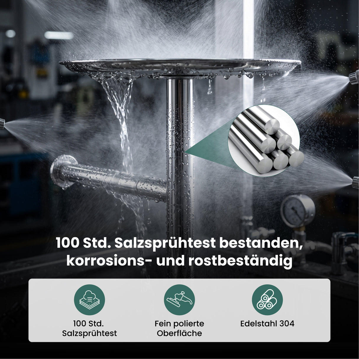 glasvilla Klopapierhalter Stehend, Toilettenpapierhalter  | Edelstahl, Klorollenhalter freistehend, Toilettenpapier Aufbewahrung für 4 Rollen, ohne Bohren, für Badezimmer & WC Lino-06