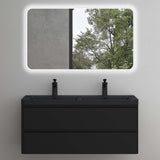 Ensemble de meubles de salle de bain Glasvilla avec meuble sous-vasque et tiroirs à fermeture amortie, y compris lavabo en fonte minérale Lucca 