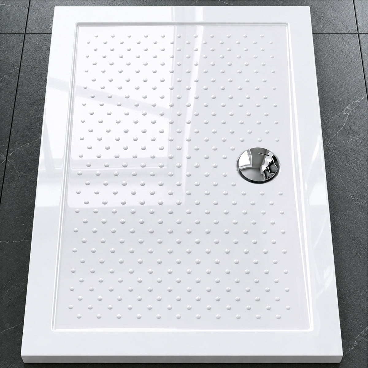 glasvilla Duschwanne Duschtasse Antirutsch aus hochwertigem Acryl Rechteckig 70-140cm Lucia02AR