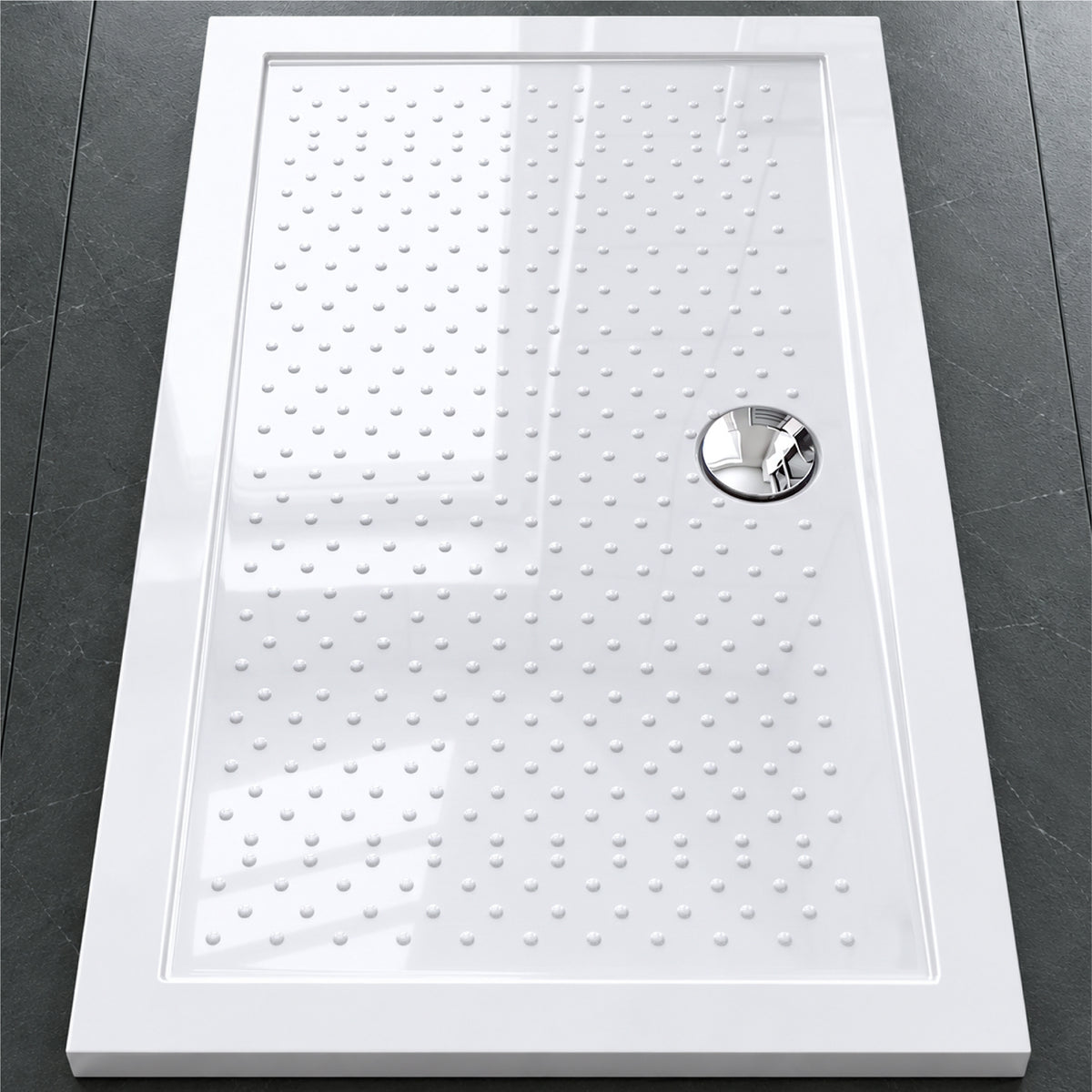 glasvilla Duschwanne Duschtasse Antirutsch aus hochwertigem Acryl Rechteckig 70-140cm Lucia02AR