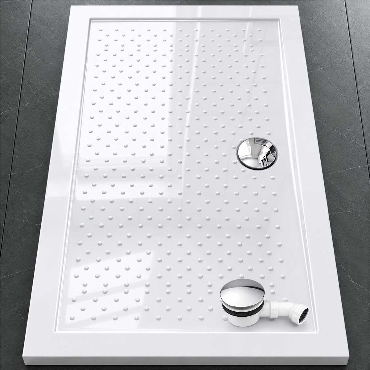 glasvilla Duschwanne Duschtasse Antirutsch aus hochwertigem Acryl Rechteckig 70-140cm Lucia02AR