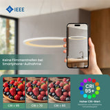 glasvilla Pendelleuchte Esstisch, LED Hängelampe, stufenlos dimmbar 3000K–6000K, höhenverstellbare Esstischlampe mit Fernbedienung & Wandschalter Luvina01