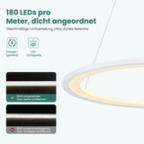 glasvilla Pendelleuchte Esstisch, LED Hängelampe, stufenlos dimmbar 3000K–6000K, höhenverstellbare Esstischlampe mit Fernbedienung & Wandschalter Luvina01