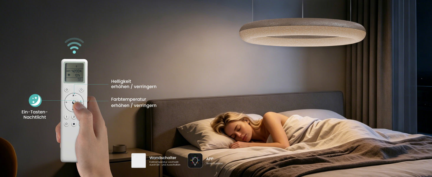 glasvilla Suspension de table à manger, Lampe suspendue LED moderne, intensité réglable en continu 3000K–6000K, lampe de table à manger design réglable en hauteur avec télécommande et interrupteur mural, Luvina03