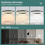 glasvilla Suspension de table à manger, Lampe suspendue LED moderne, intensité réglable en continu 3000K–6000K, lampe de table à manger design réglable en hauteur avec télécommande et interrupteur mural, Luvina03
