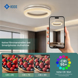 glasvilla Suspension de table à manger, Lampe suspendue LED moderne, intensité réglable en continu 3000K–6000K, lampe de table à manger design réglable en hauteur avec télécommande et interrupteur mural, Luvina03