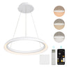 glasvilla Suspension Luminaire de Salle à Manger, Lampe Suspendue LED Moderne, Intensité Variable en Continu 3000K–6000K, Lampe de Table à Manger Design 20W Réglable en Hauteur avec Télécommande & Interrupteur Mural, Luvina04