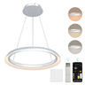 glasvilla Suspension Luminaire de Salle à Manger, Lampe Suspendue LED Moderne, Intensité Variable en Continu 3000K–6000K, Lampe de Table à Manger Design 20W Réglable en Hauteur avec Télécommande & Interrupteur Mural, Luvina04