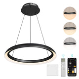 glasvilla Lampadario Sospensione, Lampada 3000-6000K con Filo 110 CM, Altezza Regolabile, Lampada da Soffitto a Sospensione per Camera da Letto, Cucina e Soggiorno, Luvina04