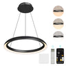 glasvilla Suspension Luminaire de Salle à Manger, Lampe Suspendue LED Moderne, Intensité Variable en Continu 3000K–6000K, Lampe de Table à Manger Design 20W Réglable en Hauteur avec Télécommande & Interrupteur Mural, Luvina04