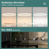glasvilla Mai & Mai Pendelleuchte Esstisch, LED Moderne Hängelampe, stufenlos dimmbar 3000K–6000K, höhenverstellbare Design Esstischlampe mit Fernbedienung & Wandschalter, Luvina05