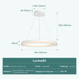glasvilla Mai & Mai Pendelleuchte Esstisch, LED Moderne Hängelampe, stufenlos dimmbar 3000K–6000K, höhenverstellbare Design Esstischlampe mit Fernbedienung & Wandschalter, Luvina05