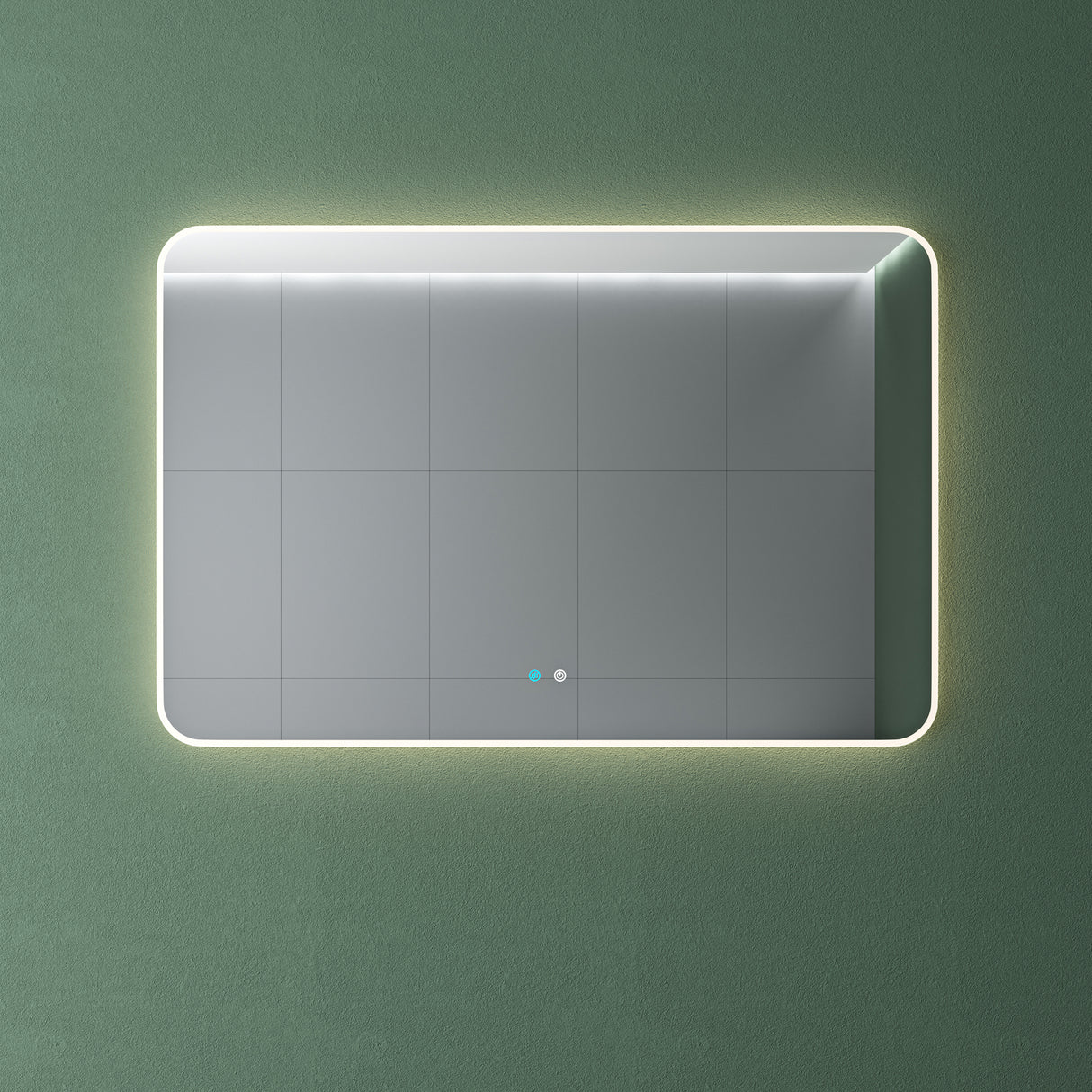 glasvilla Specchio da Bagno Appeso Specchio a LED con Interruttore Touch Specchio da Parete per Il Trucco Anti-Appannamento