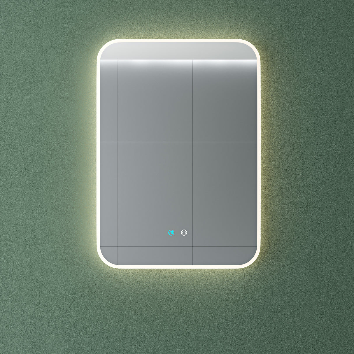 glasvilla Specchio da Bagno Appeso Specchio a LED con Interruttore Touch Specchio da Parete per Il Trucco Anti-Appannamento