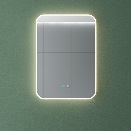 glasvilla Miroir Mural de Salle de Bain Miroir de Salle de Bain LED avec Interrupteur Tactile Antibuée Couche Antibuée