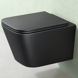 glasvilla Sanitari Bagno Sospeso in Ceramica, WC Sospeso senza Brida con Chiusura di Soft Close Aachen112