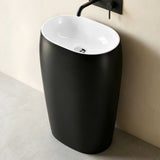 glasvilla Design Standwaschbecken freistehend Col32 aus Mineralguss Waschtisch Standwaschbecken