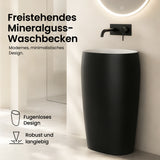 glasvilla Design Standwaschbecken freistehend Col32 aus Mineralguss Waschtisch Standwaschbecken