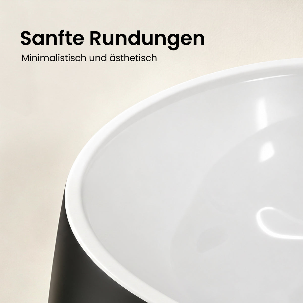 glasvilla Design Standwaschbecken freistehend Col32 aus Mineralguss Waschtisch Standwaschbecken