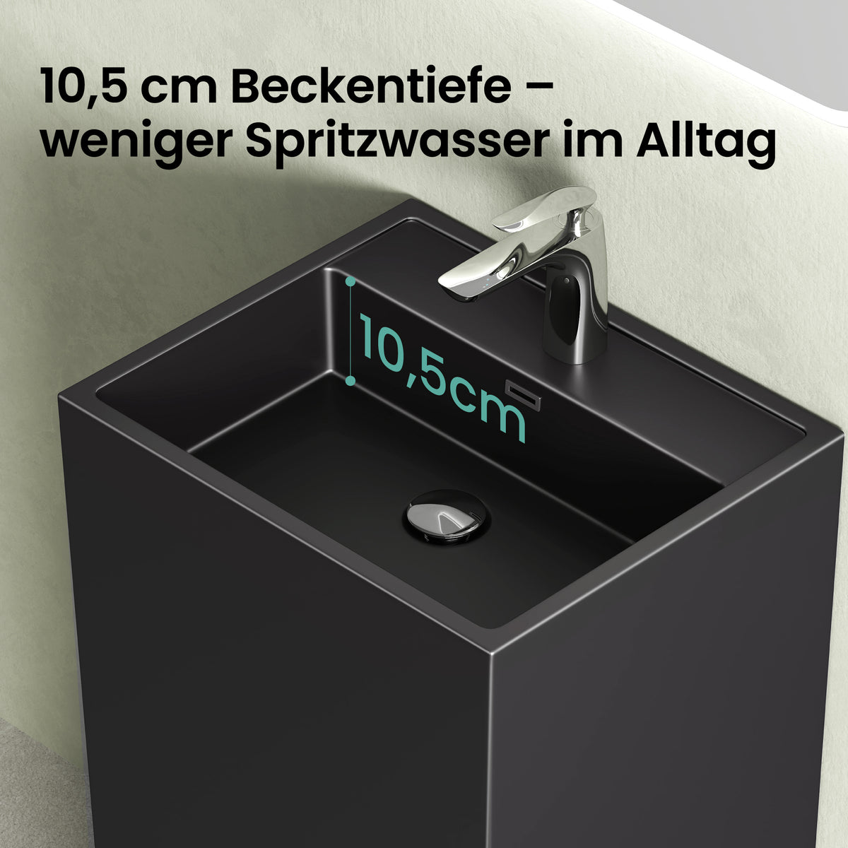 lavabo de diseño glasvilla freestanding Col34 de mineral compuesto