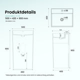 lavabo de diseño glasvilla freestanding Col34 de mineral compuesto