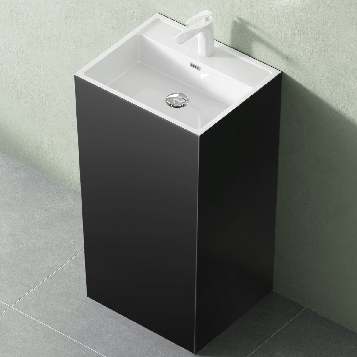 lavabo de diseño glasvilla freestanding Col34 de mineral compuesto