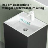 lavabo de diseño glasvilla freestanding Col34 de mineral compuesto