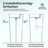 glasvilla Design Standwaschbecken aus Mineralguss Waschbecken Standwaschtisch Waschtisch Waschplatz Colossum35