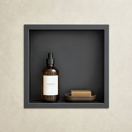 Niche de douche Glasvilla, niche murale de salle de bain, étagère de douche en acier inoxydable carrelable, montage facile