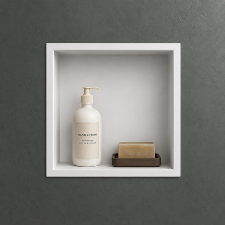 Niche de douche Glasvilla, niche murale de salle de bain, étagère de douche en acier inoxydable carrelable, montage facile