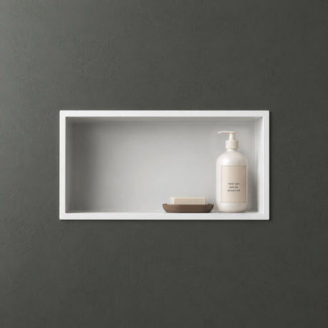 Niche de douche Glasvilla, niche murale de salle de bain, étagère de douche en acier inoxydable carrelable, montage facile