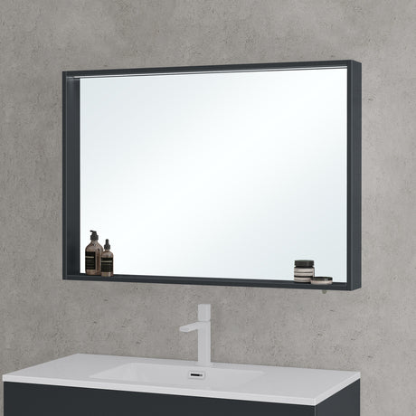 Armoire de toilette avec portes miroir Glasvilla, armoire de salle de bain murale, miroir de salle de bain, armoire miroir-02