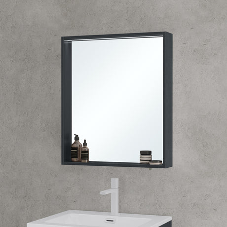 Armoire de toilette avec portes miroir Glasvilla, armoire de salle de bain murale, miroir de salle de bain, armoire miroir-02