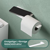 glasvilla Toilettenpapierhalter Klopapierhalter WC aus Edelstahl, Toilettenpapier Halterung Rollenhalter Lino-01