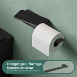glasvilla Toilettenpapierhalter Klopapierhalter WC aus Edelstahl, Toilettenpapier Halterung Rollenhalter Lino-01