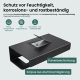 Porte-papier toilette Glasvilla avec étagère, support de papier toilette WC en alliage d'aluminium, dérouleur de papier toilette Lino-05